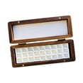 thumbnail image 3 of simhoa Watercolor Paint Box Empty Palette Box Wooden Watercolor Paint Storage Box Paint 27 Grids, 3 of 8