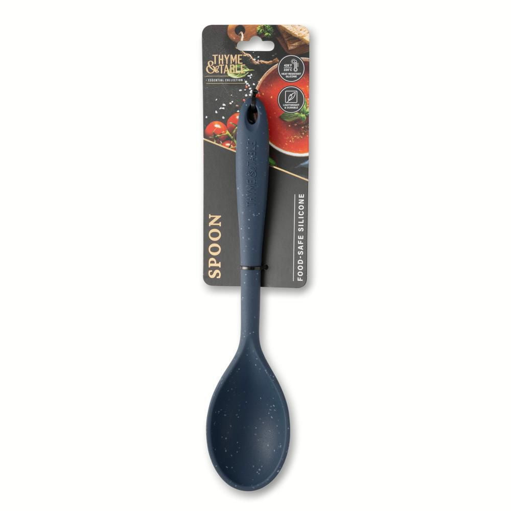 Thyme & Table Cuillère de cuisine en silicone Bleu moucheté