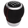thumbnail image 1 of Gear  Handball, Scratch Proof 6 Speed Shifter Knob Silver Ring Wear Resistant  For Automotive Interior Parts Black Top, 1 of 8