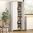 thumbnail image 2 of HOMCOM Armoire de Garde-Manger de Cuisine 67 Pouces à 4 Portes avec Tablettes Ajustables, 2 of 10