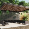 thumbnail image 1 of vidaXL 11 Piece Garden Lounge Set with Cushions Poly Rattan Dark Grey, 1 of 4