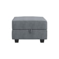 thumbnail image 1 of HONBAY Square Ottoman Module for Modular Sectional Sofa, Storage Ottoman Footrest and Seat Cube, Bluish Grey, 1 of 3
