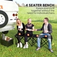 thumbnail image 4 of Outsunny 4-Seater Folding Team Sports Sideline Bench, Folding Bench Chair, 4 of 10