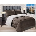 thumbnail image 1 of Mocassi Couette Sherpa en Alternative au Duvet avec Taies, Lit Simple, Brun Chocolat, 1 of 1