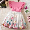 thumbnail image 4 of LOVZFMLL Robe pour Enfant 3-8 Ans, Mode, Couleur Unie, Paillettes, Fermeture Éclair, Manches Courtes, Col Rond, 4 of 9
