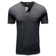 thumbnail image 4 of Innerwin Blouse Crew Neck Mens Summer Tops Work Henley Collar Regular Fit T Shirts Dark Gray M, 4 of 5
