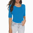 thumbnail image 1 of Liquidation d'Économies! BEFOKA T-Shirt Grande Taille pour Femmes, Blouse Décontractée d'Été pour Femmes, Haut à Manches Courtes et Col Rond Uni pour Femmes, 1 of 5