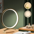 thumbnail image 4 of Lampe de Table, Lampe de Table à Anneau en Métal Lampe de Chevet Lampe de Chevet, Lampe Moderne pour Réduire/chambre/salon Lumière DEL Chaude, 10 Pouces, 4 of 7