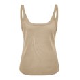 thumbnail image 3 of AherBiu Going out Tops for Women Ribbed Tank Tops Sleeveless Slim Cami Shirts Solid Color Undershirt, 3 of 4