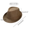 thumbnail image 3 of WEIYLL Chapeaux de Soleil pour Femmes Hommes Unisexe Rétro Jazz Uni Britannique Voyage Fedora Pare-Soleil à Calotte Rigide Visières Casquette, 3 of 3