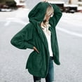 thumbnail image 1 of Fiogavroetic Women's Oversized Open Front Hooded Draped Pockets Cardigan Coat, 1 of 5
