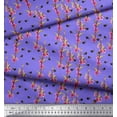 thumbnail image 2 of Soimoi Satin Silk Fabric Leaves,Floral & Honey Bee Insects Fabric Prints by Yard 42 Inch Wide, 2 of 3