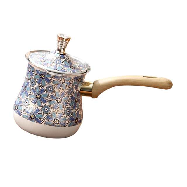 veasfak Coffee Pot Comfortable Restaurant W Anti Overflow Spout Camping Coffee Maker 900 ml