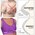 thumbnail image 3 of Women's Rhinestone Sports Bra - Hollow Back Design w/ Wide Strap Support | Anti-Sagging Wireless Bra for Workouts & Mature Figures, 3 of 3