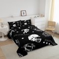 thumbnail image 3 of Erosebridal Ensembles de Couette Rugby City Format Simple, Couettes et Duvets de Soccer Vintage, Décor Thème Soccer, Réversible 2 Pcs, 3 of 8