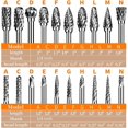 thumbnail image 2 of Carbide Burr Set, Die Grinder Bits, 20 Pcs 1/8" Shank Double Cut Tungsten Carbide Rotary Burrs Set Compatible, 2 of 5