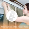 thumbnail image 3 of 16 Set/ 32 Pieces Clear Vertical Blind Repair Tabs, Vertical Blind Repair Vane Savers, Vertical Blinds Replacement Slats, 3 of 5