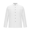 thumbnail image 1 of RXIRUCGD Chemise à Col Rabattable pour Homme Affaires Bouton Perceuse Bouton Manches Longues Chemise, Blanc, Taille : S, 1 of 4