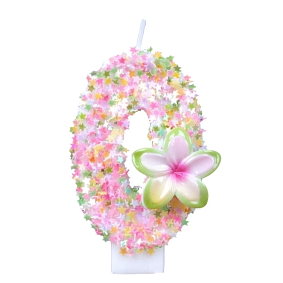 Goleeg Birthday Candles, Birthday Party Cake Decorations, Number 0 Candles, Sequin Happy Birthday Cake Candles Wedding Cake Topper Anniversary Party Decor