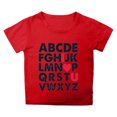 thumbnail image 1 of T-shirts Filles Été Imprimé Lettre Col Rond Manches Courtes T-Shirt Décontracté Hauts Filles Rouge 3-4 Ans, 1 of 4