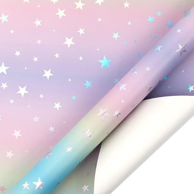 Premium Gradient Glossy Aluminum-Coated Gift Wrapping Paper Roll ...
