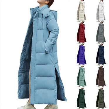 DDAPJ pyju Long Puffer Jacket for Women, Ultra Soft Winter Coat Hooded with Deep Pockets, Water Repellent, Ladies Warm Winter Jacket Clearance Sale Light Green M