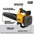 thumbnail image 1 of DEWALT 20V MAX XR Leaf Blower, Cordless, Handheld, 125-MPH, 450-CFM, Tool Only (DCBL722B), 1 of 9