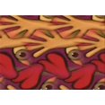 thumbnail image 1 of Ahgly Company Tapis d'Intérieur Rectangulaire Transitionnel Orange Lavable à la Machine, 2 Pieds x 5 Pieds, 1 of 7
