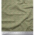 thumbnail image 1 of Soimoi Tissu en Velours à Pois, Feuilles & Roses Imprimé Floral 1 Yard 58 Pouces de Large, 1 of 3