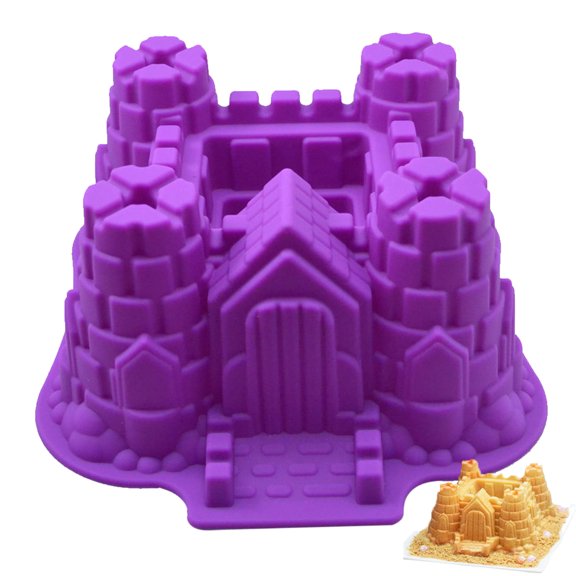 Shisuyan Moules à Gâteau en Silicone Violet Silicone de Qualité Alimentaire 1Pcs 8.9 x 8.1 x 4.1 Pouces
