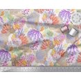thumbnail image 2 of Soimoi Poly Georgette Fabric Coral Ocean Printed Fabric 1 Yard 52 Inch Wide, 2 of 2