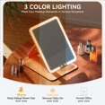 thumbnail image 3 of Miroir de Maquillage de Voyage Rechargeable, Miroir de Maquillage de Voyage Portable Éclairé avec Modes de Couleur, à Intensité Réglable, Miroir Compact de Table à DEL pour Coiffeuse avec Écran Tactile, 3 of 9