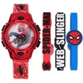 thumbnail image 1 of Marvel Spider-Man Kids’ Digital Watch with Interchangeable Straps – 3 Band Gift Set, 1 of 3