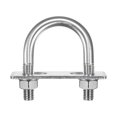thumbnail image 1 of Unique Bargains Pênes Ronds en U 2 Ensembles 40mm(1.57 Pieds) Largeur Intérieure 69mm Longueur M10 Acier Inoxydable 304 avec Écrous Rondelles et Plaques, 1 of 5