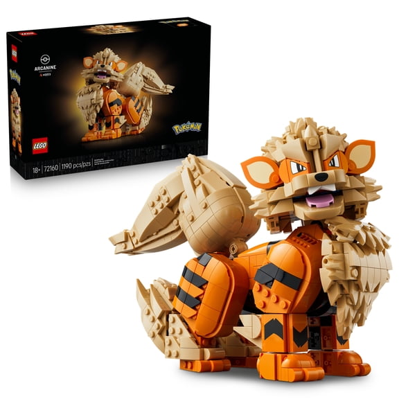 LEGO Pokémon Arcanine - Building Set for Adults, Ages 18+ - Collectible Figure for Video Game Fans - Gift for Men & Women - Decor for Bedroom, Office or Desk - 72160