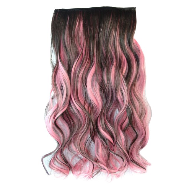 Mèches de Couleur, Extensions de Cheveux à Cinq Pinces, Pièce de Perruque Bouclée, Rideau pour Cheveux