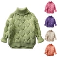 thumbnail image 2 of Zwiiyzr 1-10 Ans Tout-Petits Enfants Bébés Garçons et Filles Chandail Tricoté Blouse Chandail Tendance Mignon Couleur Manches Longues Chaud Col Rond Chandail Orange, 2 of 4