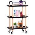 thumbnail image 1 of 3 Tier Rolling Storage Cart with Wheels, Rolling Utility Kitchen Cart and Service Trolley Cart Shelf - SortWise, 1 of 8