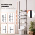 thumbnail image 2 of KFFKFF Bathroom Storage Above Toilet, 4-Level Adjustable Bathroom Organizer, Eco-friendly Steel 53"-132" High Storage Shelf Rack, Simple to Assemble Laundry Room Optimizer, 2 of 9