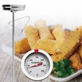 thumbnail image 1 of Frying Pyrometer,Stainless Steel Instant Read Dial Thermometer,0~300℃ Temperature Range,±5℃ Precision,15cm,for Syrup Simmering,Grilled Meat,Soup,Easy to Operate,Sturdy,Rust-Resistant,Easy to Clean, 1 of 7