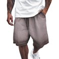 thumbnail image 1 of Men Cargo Shorts Male Heavyweight Distressed Shorts Washed 2 Tone Gradient Loose Oversize Men Basketball Shorts Grey XL, 1 of 4