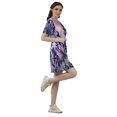 thumbnail image 3 of Moomaya Moss Georgette Bell Sleeves Short A-Line Printed Summer Dress For Women, 3 of 4