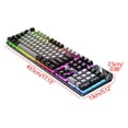 thumbnail image 3 of Mefallenssiah Gaming Keyboard Usb Wired Floating Keyboard, Ergonomic Water Mechanical Feeling Keyboard, Ultra-Slim Led Backlit Keyboard for Desktop, Compute, 3 of 5