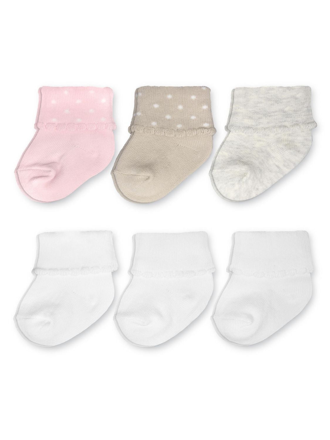 Lot de 6 paires de chaussettes Maryjane à revers plié pour fille de la collection Child of Mine de Carter's