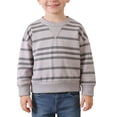 thumbnail image 1 of EGNMCR Chandails Sans Capuche Chandail à Rayures pour Enfants Haut à Manches Longues à Col Ras du Cou à la Mode pour le Printemps avec Encolure Ronde Haut en Coton pour Enfants, 1 of 9