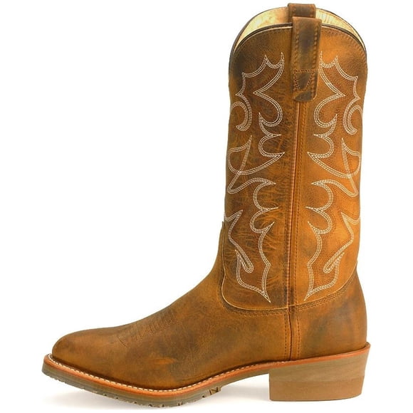 Double-H Dylan 12" Work Boots for Men - Old Town Folklore Leather, PermaFresh Cushioned Insole, Oil- and Slip-Resistant I.C.E. Outsole, Made in USA, Brown - 7.5 D