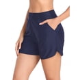 thumbnail image 3 of RELLECIGA Shorts de Bain Taille Haute pour Femmes avec Poches Protection Solaire UV, 3 of 5