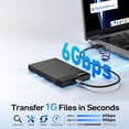 thumbnail image 2 of BENFEI 2.5 Inch SATA to USB Tool Free External Hard Drive Enclosure (6Gbps, Optimized for SSD, Support UASP SATA III), 2 of 7