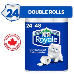 Royale Everyday Comfort, 2 Ply Toilet Paper, 24 Equal 48 Bathroom Tissue Rolls