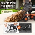 thumbnail image 3 of KFFKFF Yard Trolley, Robust Metallic Transport Vehicle with Easy Setup, Multipurpose Hauling Cart with Bi-Function Grip, Handcart with 400 lbs Carrying Capacity, Fitted with 10" Wheels, 3 of 9